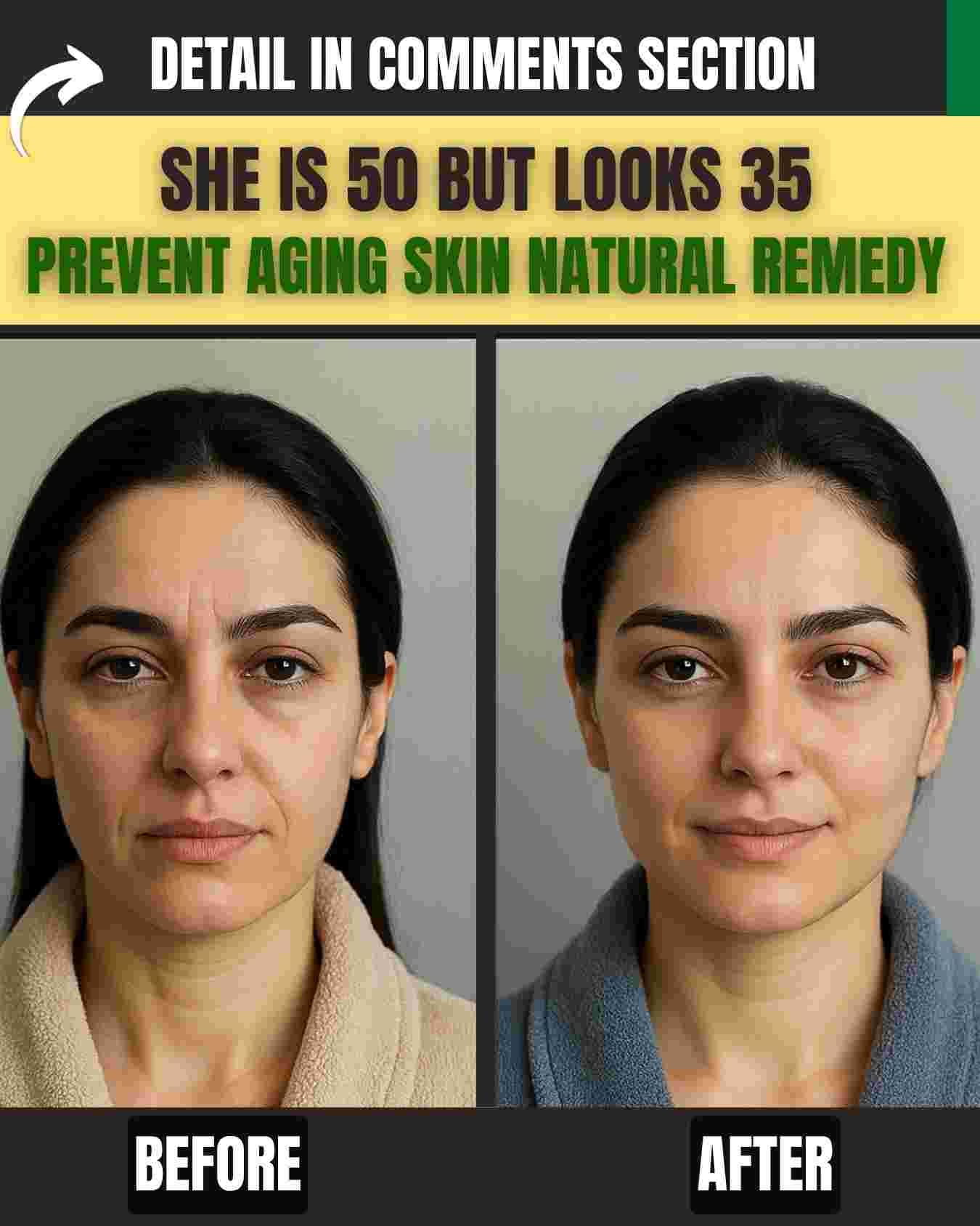SHE IS 50 BUT LOOKS 35 – PREVENT AGING SKIN NATURAL REMEDY