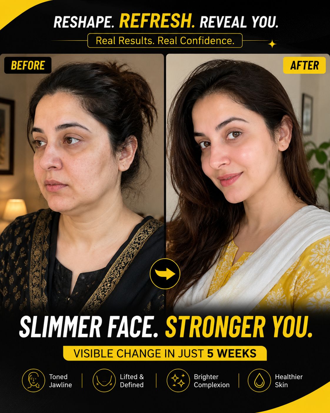Slimmer Face and Healthier Skin Naturally in 5 Weeks