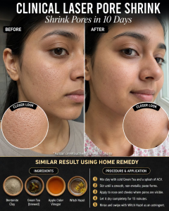 Clinical Laser Pore Shrink at Home: Natural Ways to Make Large Pores Look Smaller in 10 Days
