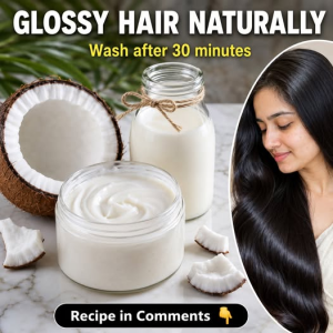 Glossy Hair Naturally with a 30-Minute Coconut Hair Mask