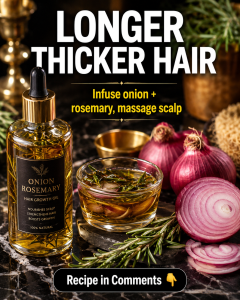 Longer Thicker Hair Naturally with Onion and Rosemary