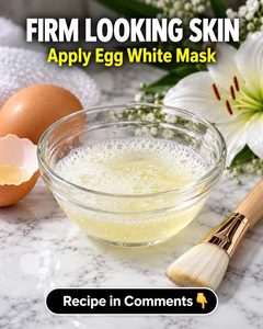 Firm-Looking Skin with an Egg White Mask