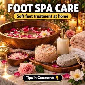 Foot Spa Care: Rose Water and Lotion for Soft, Smooth Feet