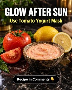 Glow After Sun with a Tomato and Yogurt Mask